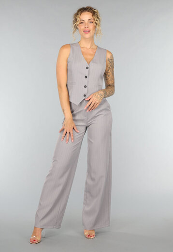 Grijze Matching Set met Pantalon