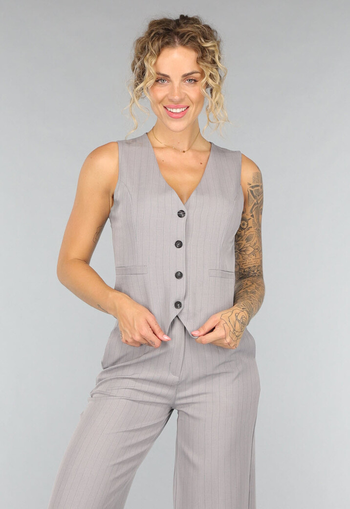 Grijze Matching Set met Pantalon