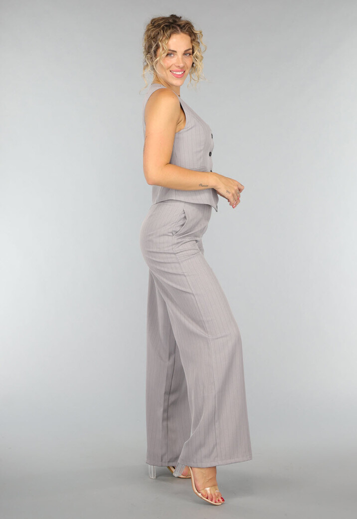 Grijze Matching Set met Pantalon