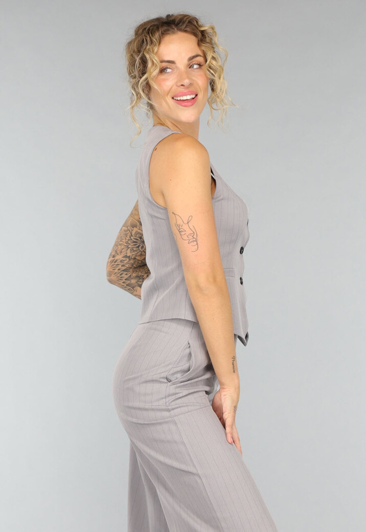 Grijze Matching Set met Pantalon