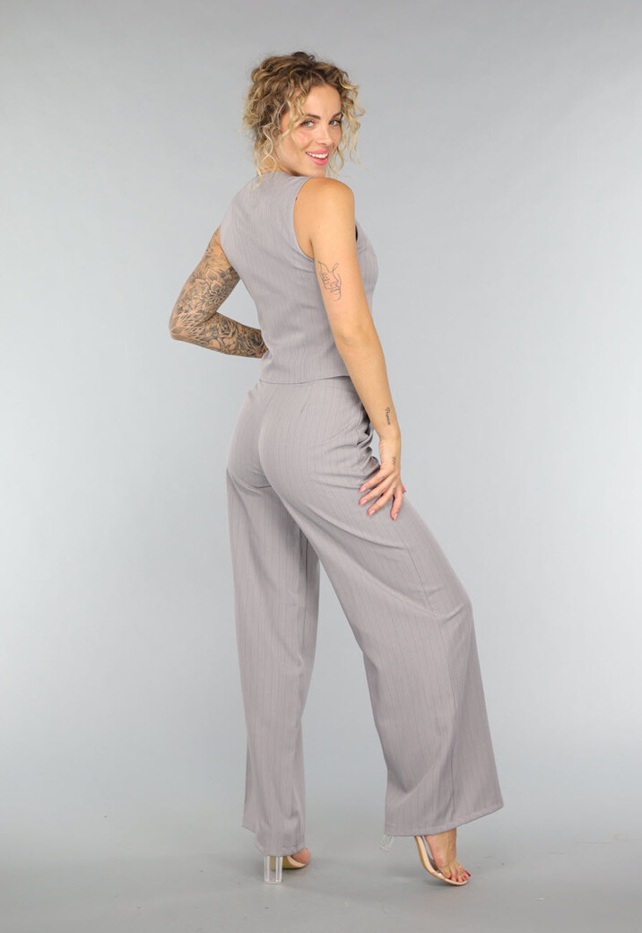 Grijze Matching Set met Pantalon