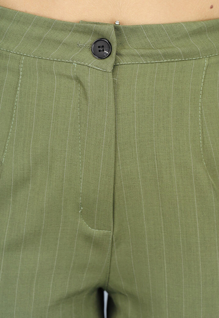 Khaki Pantalon Set met Gilet