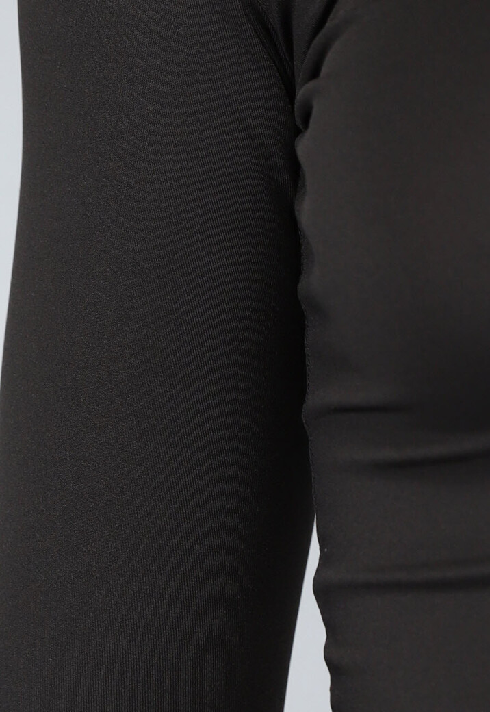 Zwarte Basic Longsleeve Crop Top