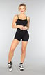 Zwarte Basic Sport Short met Scrunch