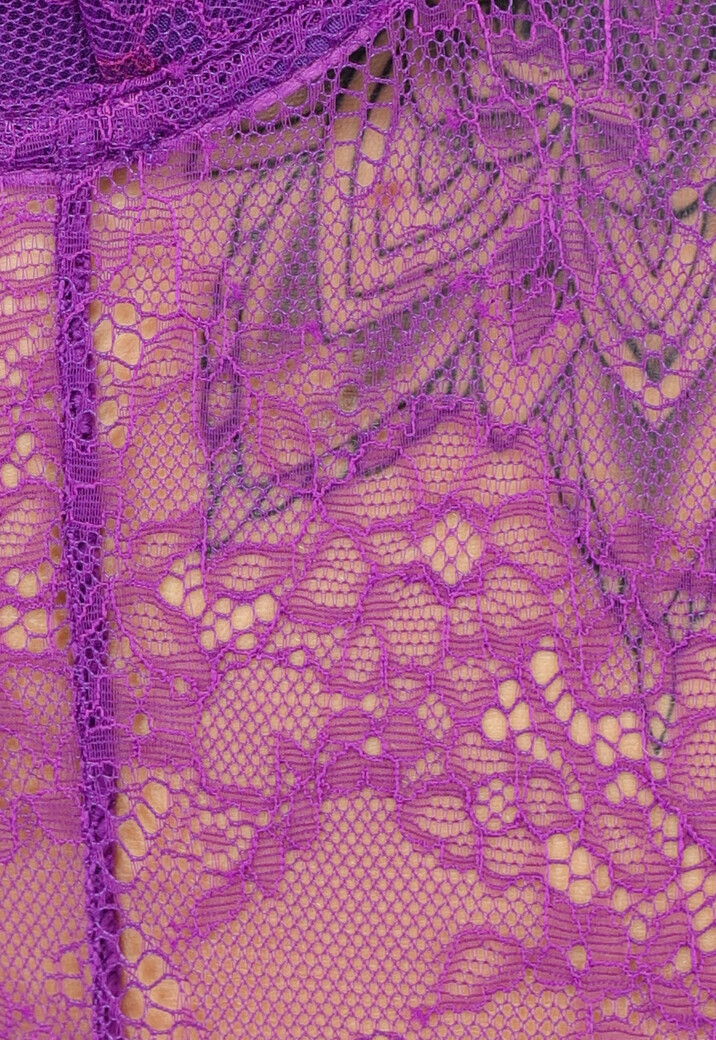 Paarse Kanten Strappy Bodysuit