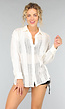 Crème Gehaakte Longsleeve Boho Blouse