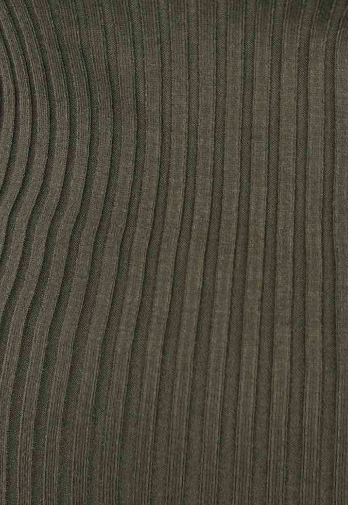 Donkergroene Twinset met Duimgaten