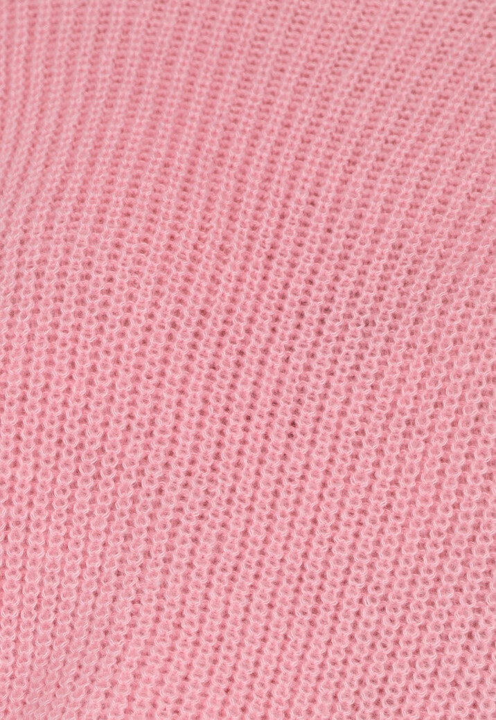 Roze Gebreide Oversized Trui