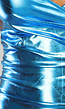 Korte Blauwe Metallic Jurk met Overslag