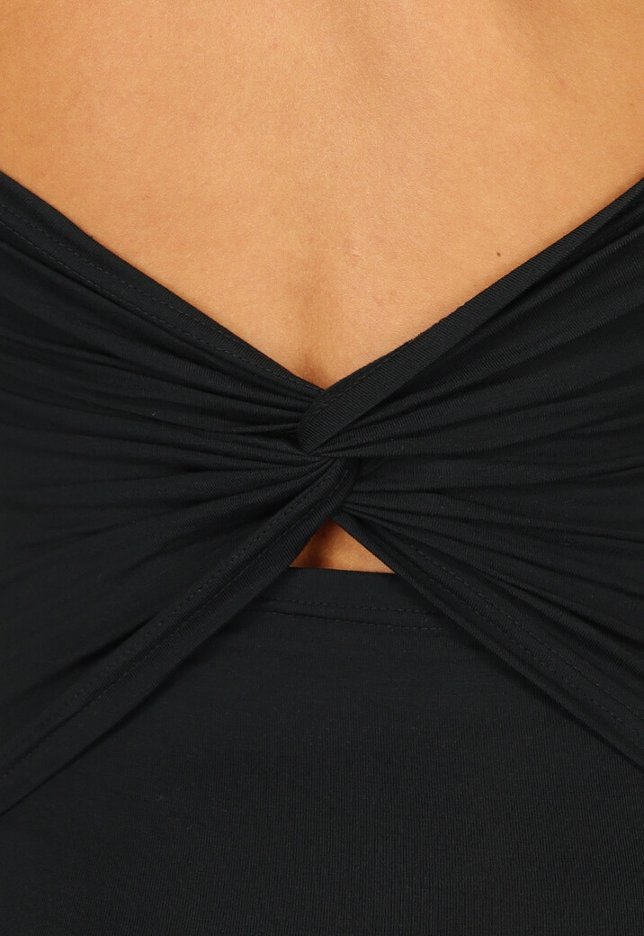 Super Stretchy Midi Jurk met Twist Rug