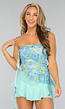 Strapless Multicolor Ruffle Top