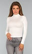 Witte Longsleeve Top met Col