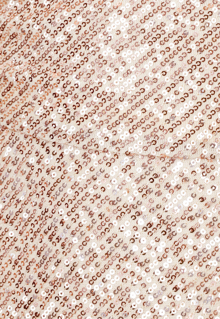 Kort Rosé Gouden Pailletten Jurkje