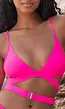 Wrap Bikini Top in Neon Roze