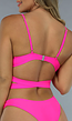 Wrap Bikini Top in Neon Roze