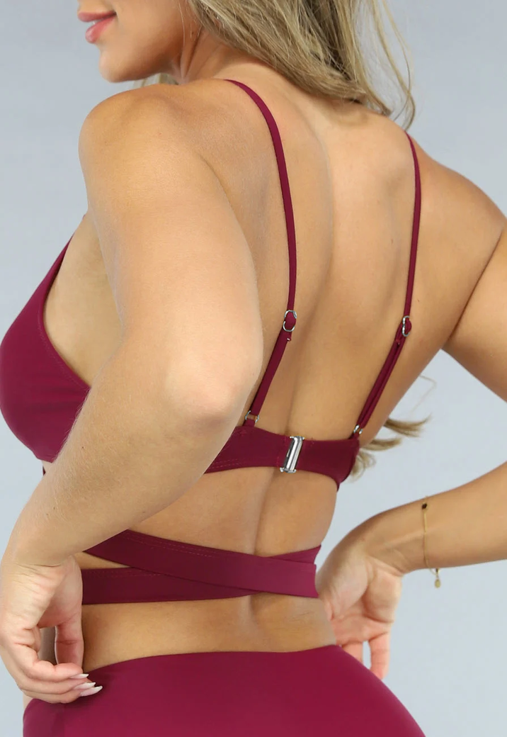 Wijnrode Strappy Bikini Top