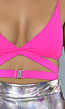 Neon Roze Wikkel Top