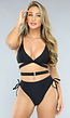 Zwarte Wikkel Bikinitop