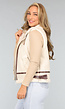 Beige Gilet met Teddy Voering en Gesp Details