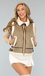 Khaki Teddy Bodywarmer met Riempjes