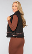 Zwart Teddy Gilet met Gesp Details