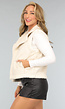 Beige Teddy Bodywarmer met Zakken