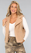 Teddy Bodywarmer met Zakken in Camel