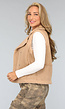 Teddy Bodywarmer met Zakken in Camel