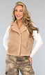 Teddy Bodywarmer met Zakken in Camel