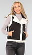 Zwarte Suèdelook Teddy Bodywarmer