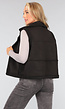 Zwarte Teddy Bodywarmer met Drukknoopjes