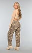 Beige Camouflage Cargo Jogger