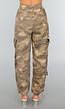 Beige Camouflage Cargo Jogger