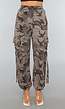 Grijze Camouflage Cargo Broek