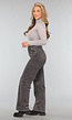Grijze Washed High Waist Straight Jeans