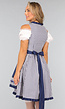 Blauw Geruit Off Shoulder Oktoberfest Jurkje