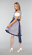 Blauw Geruit Off Shoulder Oktoberfest Jurkje