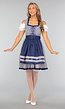 Blauw Geruit Off Shoulder Oktoberfest Jurkje