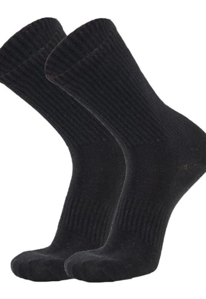Zwarte Ribstof Sport Sokken
