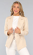 Beige Blazer met Knopen