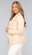 Beige Blazer met Knopen