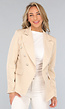 Beige Blazer met Knopen