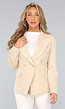 Beige Blazer met Knopen