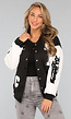 Zwart Varsity Vest met Patches