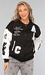 Zwart Varsity Vest met Patches