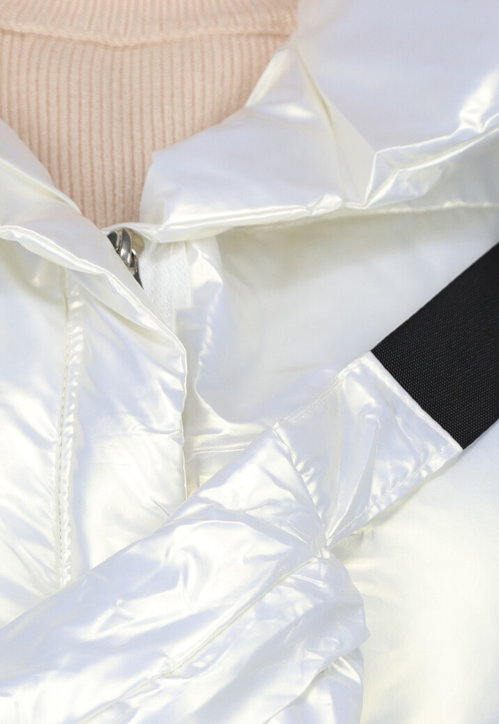 Glimmende Parelmoer Bodywarmer met Tasje