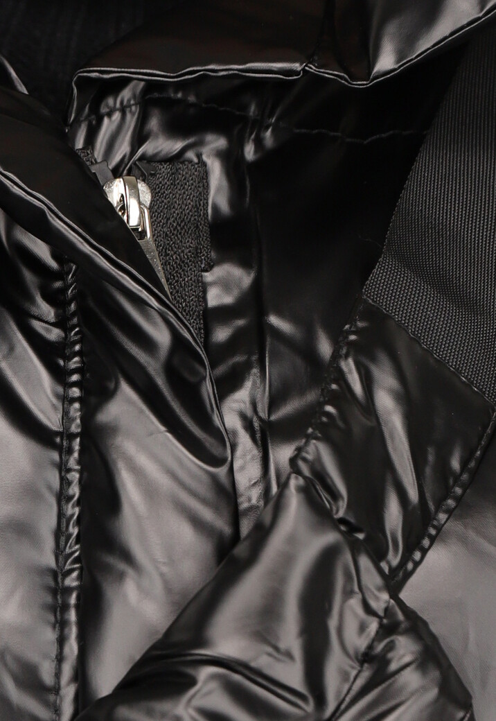 Zwarte Lederlook Bodywarmer met Tasje