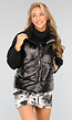 Zwarte Lederlook Bodywarmer met Tasje