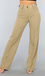Khaki High Waist Stretch Pantalon