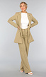 Khaki High Waist Stretch Pantalon